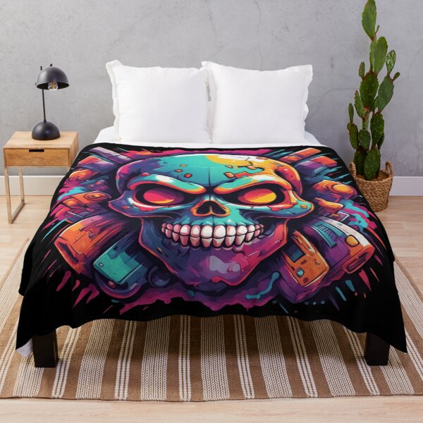 Item preview, Colorful Skull, Cyberpunk, Vaporwave, Street Art designed and sold by Burn-Ego.