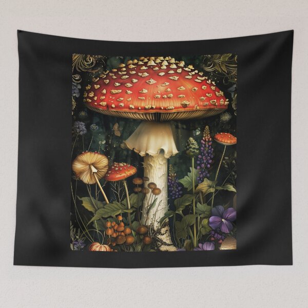 Item preview,  Botanical woodland, Mushroom Cottage-core Floral  designed and sold by LLdreams.