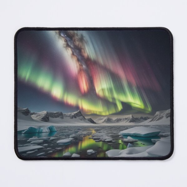 Item preview, Aurora Australis Over Antarctica Wilderness Mesmerizing Milky Way Reflections designed and sold by EnchantedVista.