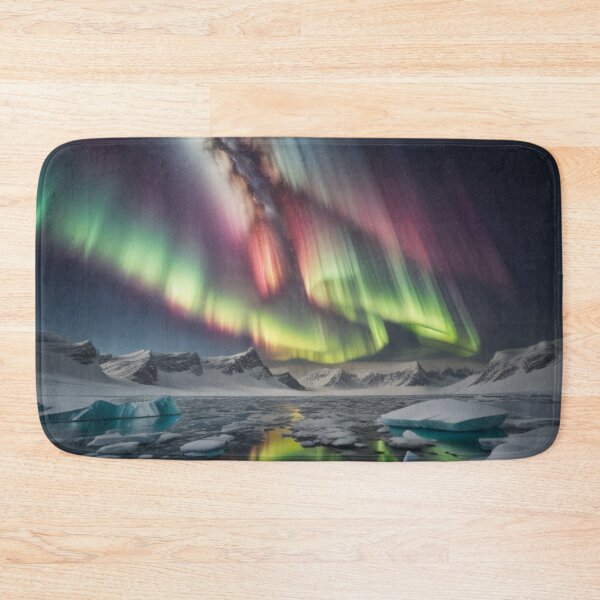 Item preview, Aurora Australis Over Antarctica Wilderness Mesmerizing Milky Way Reflections designed and sold by EnchantedVista.