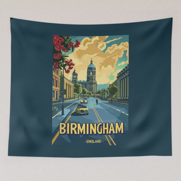 Item preview, A Vintage Travel Illustration of Birmingham - England designed and sold by GoodOldVintage.