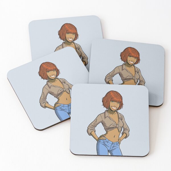 Item preview, CutiePie #120 - Redhead in western shirt and jeans designed and sold by CutiePiesArt.