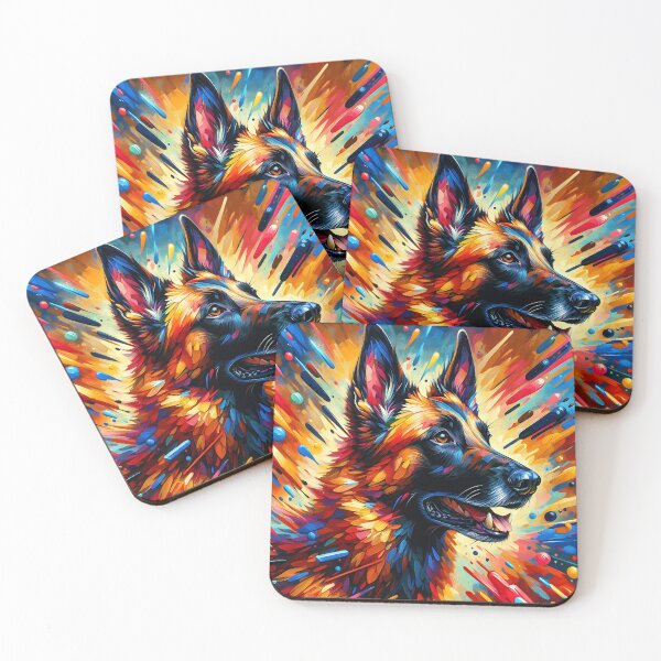 Item preview, Belgian Malinois Acrylic Print Doggo Portrait Pet Lovers designed and sold by Puppy Puzzles Plus.