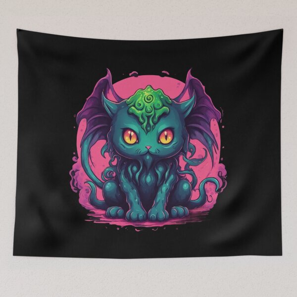 Item preview, Cathulhu, Lovecraft Cat, Elder Thing, Kawaii Cute designed and sold by Burn-Ego.