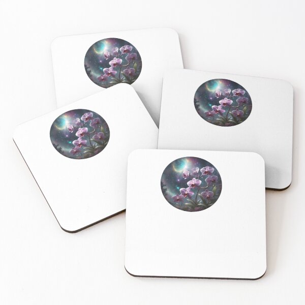 Item preview, Cosmic Lavender Orchids in watercolor paint designed and sold by EmeraldCauldren.