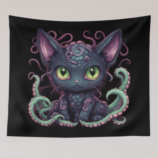 Item preview, Cathulhu, Lovecraft Cat, Demonic Kitten, Kawaii Cute designed and sold by Burn-Ego.