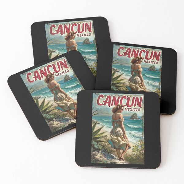 Item preview, A Vintage Travel Illustration of Cancun - Mexico designed and sold by GoodOldVintage.