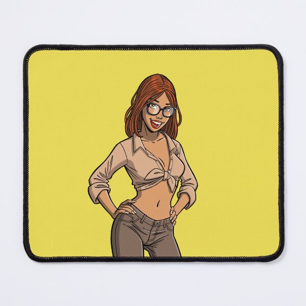 Item preview, CutiePie #151 - Redhead with glasses and western shirt designed and sold by CutiePiesArt.