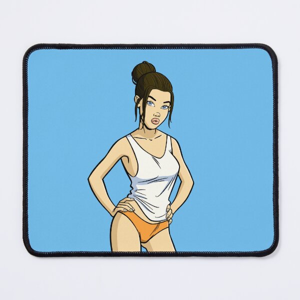 Item preview, CutiePie #167 - Pouting blue-eyed girl in tank top designed and sold by CutiePiesArt.
