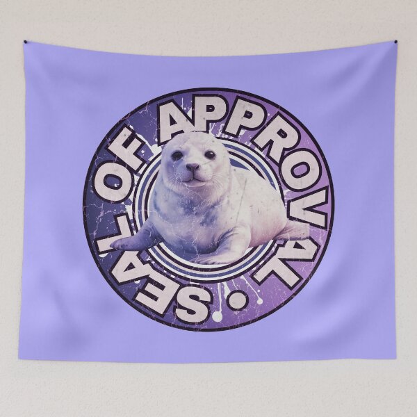 Item preview, Blue and White Seal of Approval  designed and sold by pUNKnown.