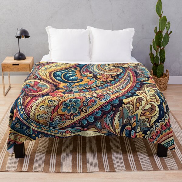 Item preview, Vibrant Paisley Floral Seamless Pattern designed and sold by asbno19.
