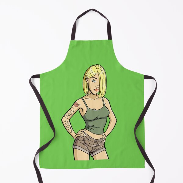 Item preview, CutiePie #194 - Blonde with CutiePies & heart tattoo designed and sold by CutiePiesArt.