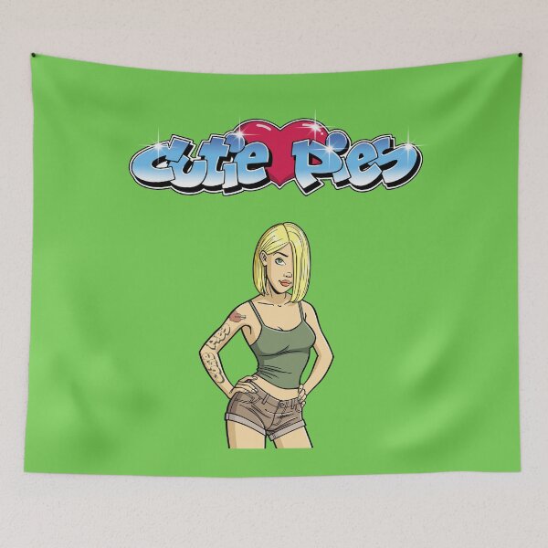 Item preview, CutiePie #194 - Blonde with CutiePies & heart tattoo designed and sold by CutiePiesArt.