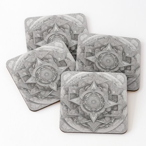 Artikelvorschau, Kompliziertes Graustufen-Mandala entworfen und verkauft von MandalasShops.