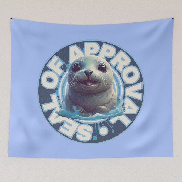 Item preview, Blue and White Seal of Approval  designed and sold by pUNKnown.