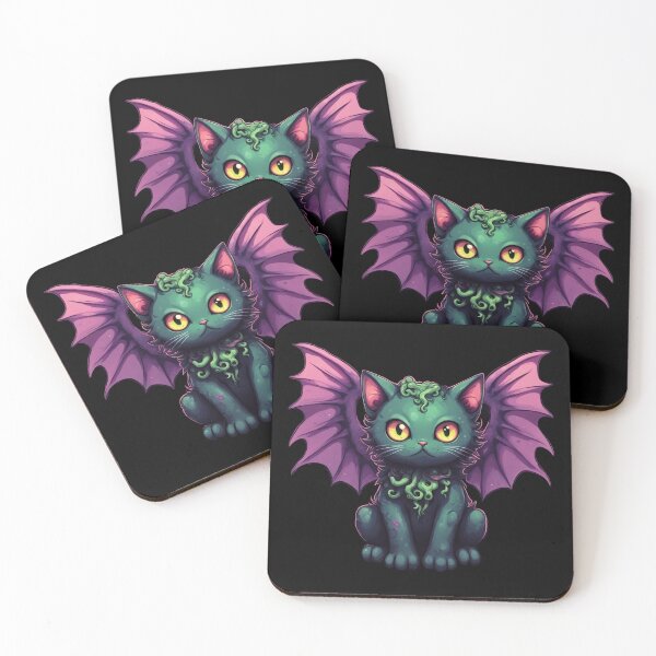 Item preview, Cathulhu, Lovecraftian Cat, Dragon Wings, Kawaii Cute designed and sold by Burn-Ego.