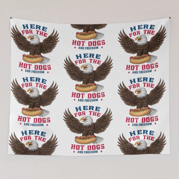 Item preview, 4th of July, I'm Here For The Hotdogs designed and sold by PlanetMarker.