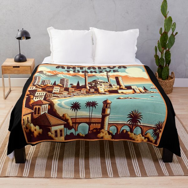 Item preview, Vintage retro Antalya Türkiye /Turkey Landmarks Skyline. designed and sold by Unitepeople.