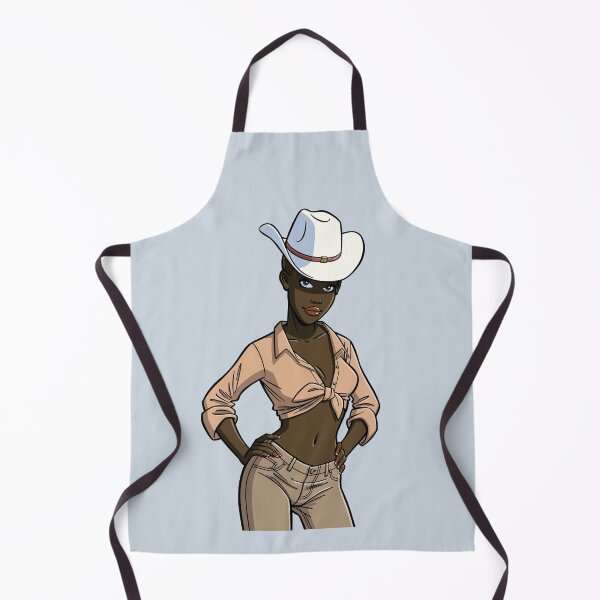 Item preview, CutiePie #187 - Black cowgirl in western shirt designed and sold by CutiePiesArt.