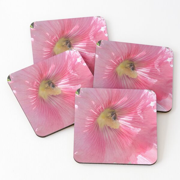 Item preview, Bee in a Hollyhock designed and sold by River Graphic Design.
