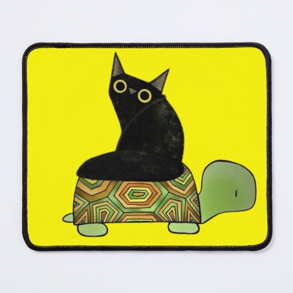 Item preview, Black Cat Riding on Green Turtle Sticker designed and sold by Feather Art.