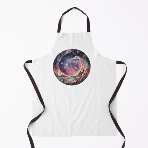 Item preview, Cosmic Sky and landscape in watercolor paint designed and sold by EmeraldCauldren.