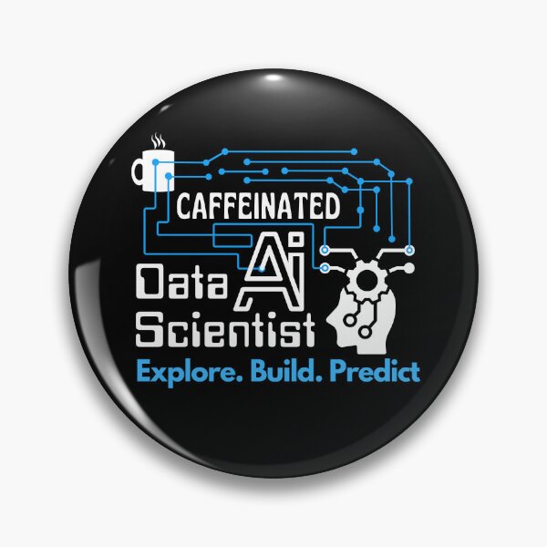 Item preview, Data Scientist AI Explore.Build.Predict | White Font designed and sold by FocusChillax.