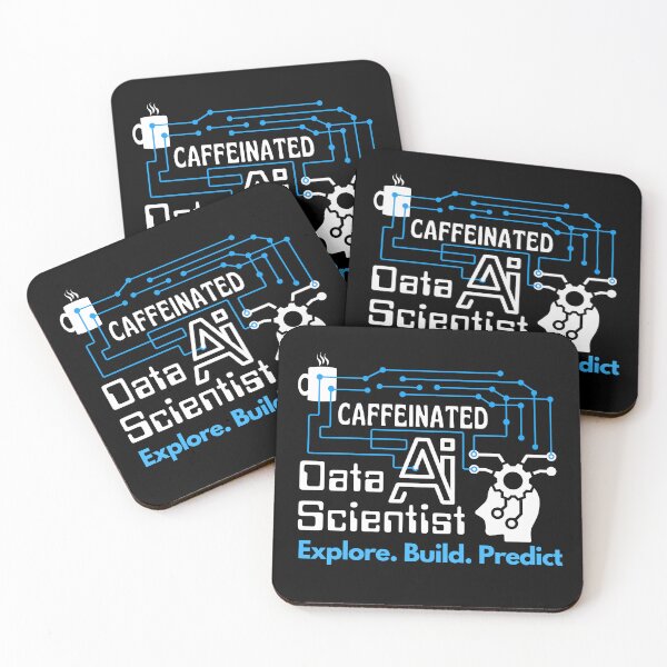 Item preview, Data Scientist AI Explore.Build.Predict | White Font designed and sold by FocusChillax.
