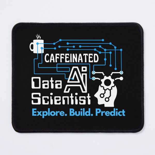 Item preview, Data Scientist AI Explore.Build.Predict | White Font designed and sold by FocusChillax.