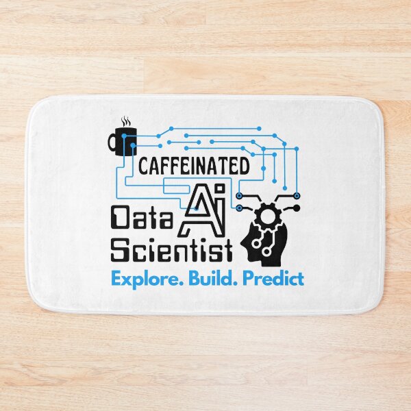 Item preview, Data Scientist AI Explore.Build.Predict | White Font designed and sold by FocusChillax.