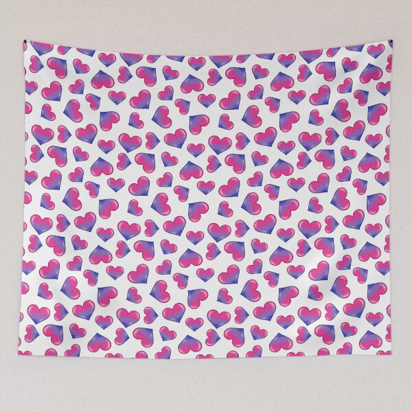 Item preview, Bisexual Flag Hearts - White designed and sold by HB Loves Crafts.