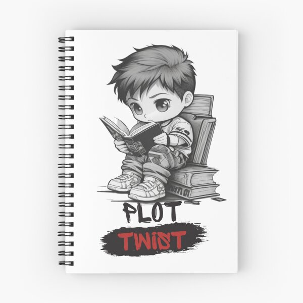 Item preview, Chibi Boy Reader &  "Plot Twist" designed and sold by MusesWhispers.