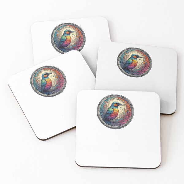 Item preview, Colorful Mystical Bird in watercolor paint designed and sold by EmeraldCauldren.