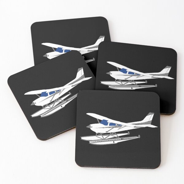Item preview, 172 Skyhawk Airplane on Floats Illustration designed and sold by RealPilotDesign.