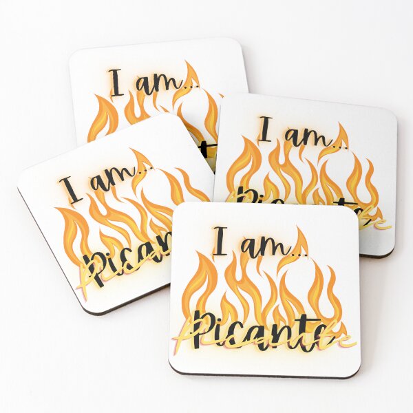 Item preview, Soy Picante en blanco, Brasas encendidas, Calor y Especias, Estoy Caliente, Español, Español designed and sold by BeatyinChaos.