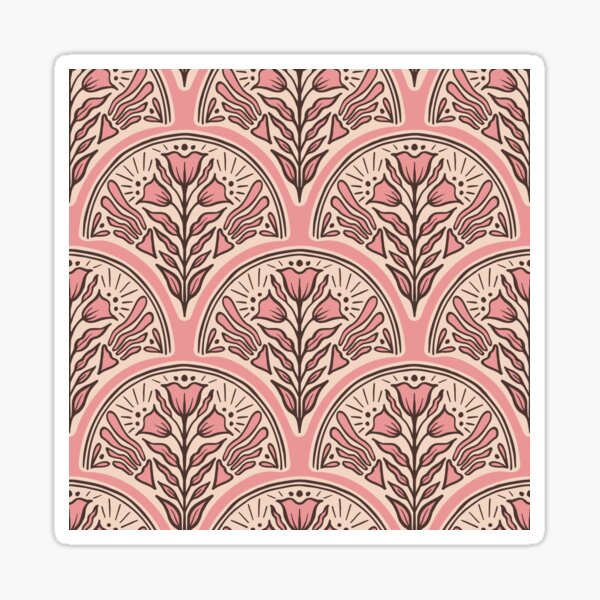 Ceramic Petals Scallop Blush Rose Sticker