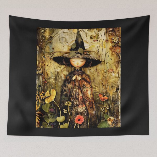 Item preview, Botanical woodland, Witch,Fairy Cottage-core Floral Throw Blanket  designed and sold by LLdreams.
