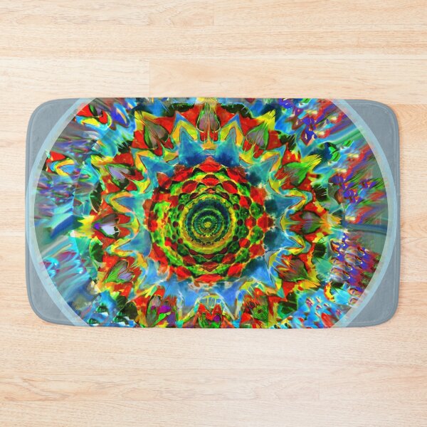 Item preview, Tie Dye Mandala kaleidoscope circle teal designed and sold by AuroraXGreen.