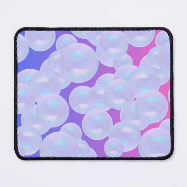 Item preview, Transparent Bubbles on Blue to Pink Background designed and sold by WhiteSoftPetals.