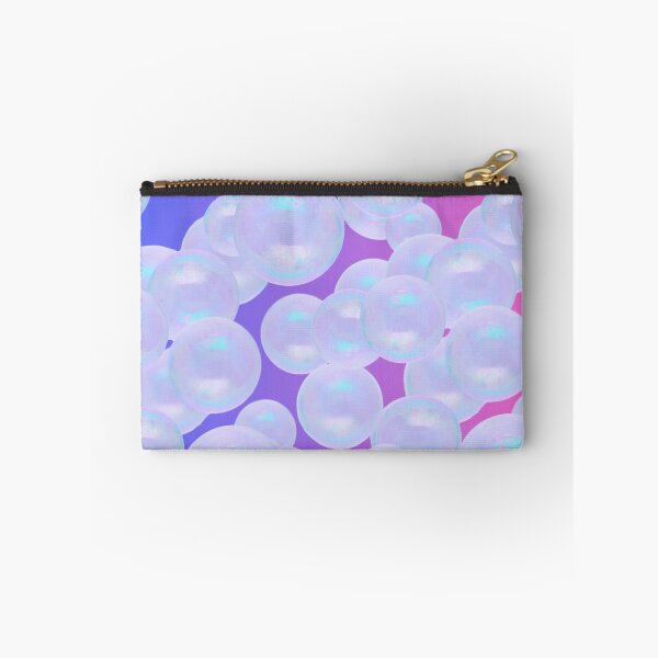 Item preview, Transparent Bubbles on Blue to Pink Background designed and sold by WhiteSoftPetals.