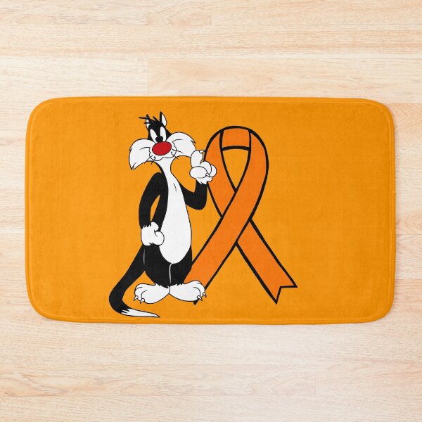 Item preview, Classic Tuxedo Cat Cartoon Standing with Awareness Ribbon (Orange) designed and sold by CaitlynConnor.