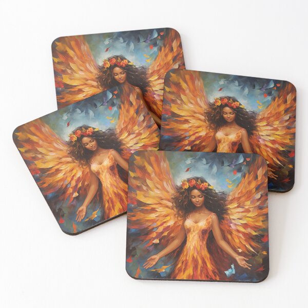 Item preview, Colorful Angel Art - Radiant and Ethereal Artwork designed and sold by Aurora-Solaris.