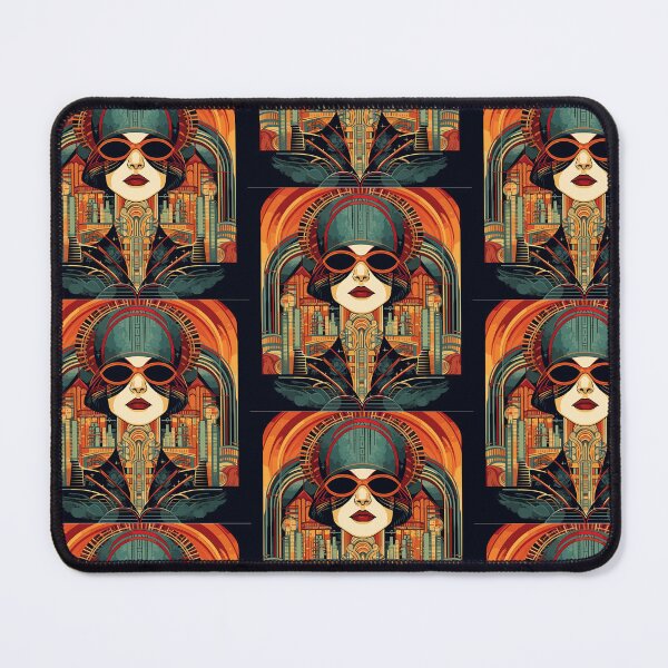 Item preview, Futuristic Retro Art Deco Woman, Modern Vintage Graphic Art designed and sold by Closetstyl.