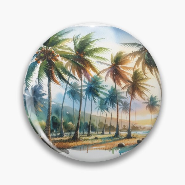 Item preview, Realistic palm trees in a tropical breeze designed and sold by cj-digital.