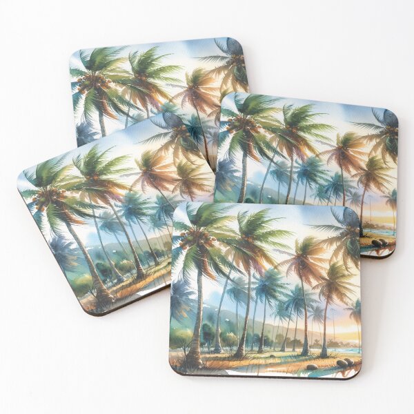 Item preview, Realistic palm trees in a tropical breeze designed and sold by cj-digital.