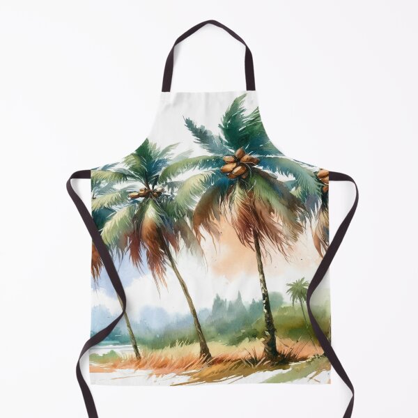 Item preview, Tropical palm trees with coconuts designed and sold by cj-digital.