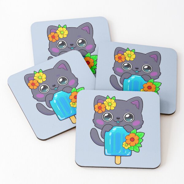 Item preview, Kitty’s Cold Cute Treat designed and sold by CherryPinkArt.