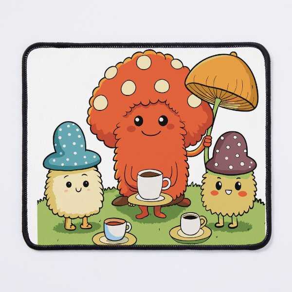 Item preview, Fluffy Mushroom Having a Tea Party designed and sold by omerfdln34.