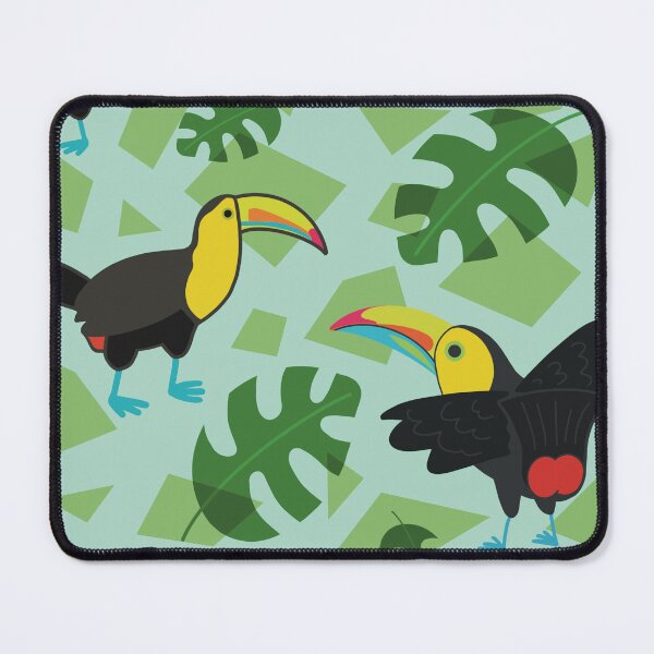 Item preview, Toucan and Cheese Plant Tropical Summer Pattern designed and sold by Catphonesoup.