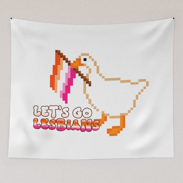 Item preview, Let's go lesbians. Duck with LGBTIQ+ flag. Lesbian flag. designed and sold by Renlexd.